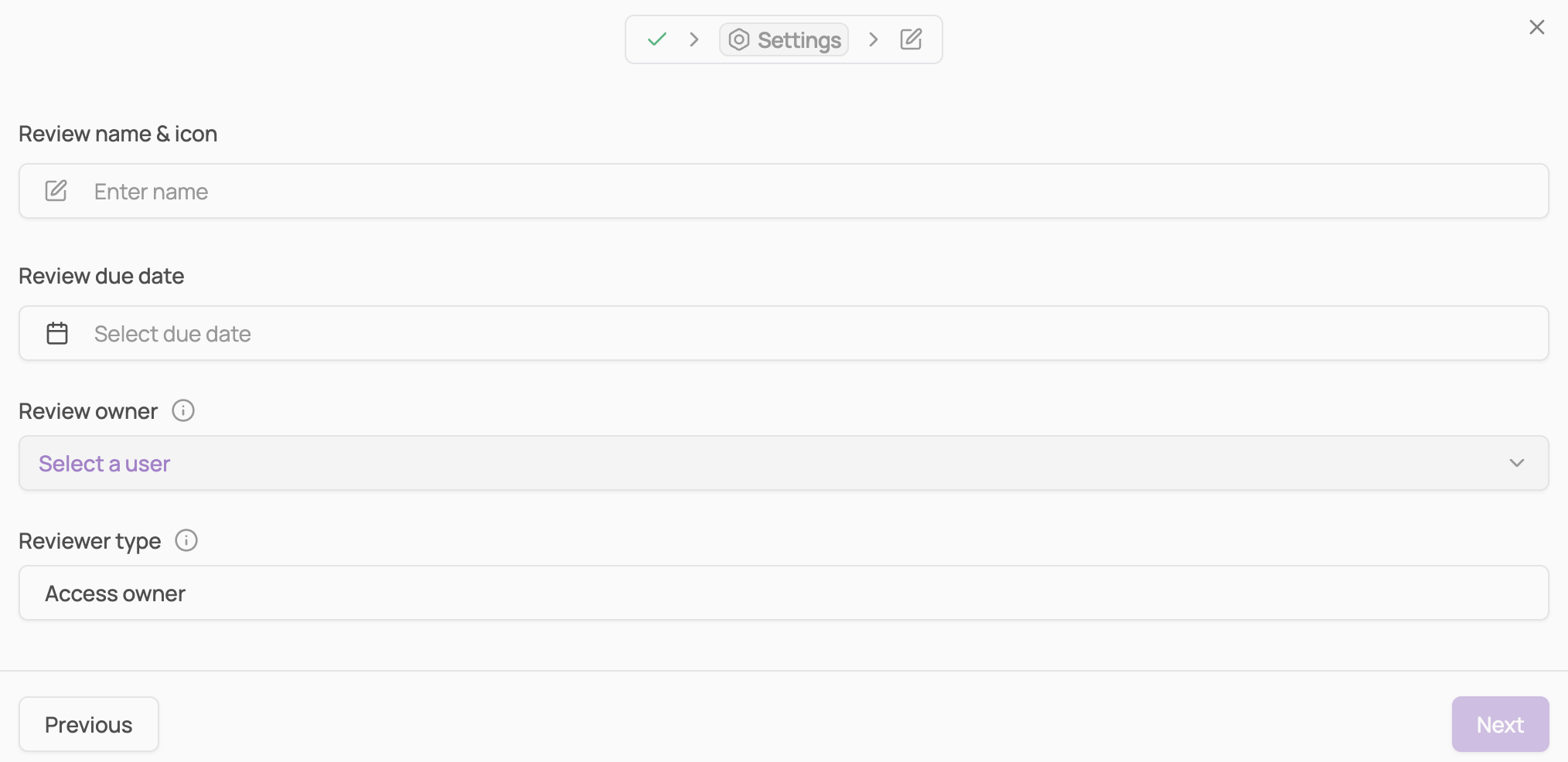 How to set up an access review - Corma Docs
