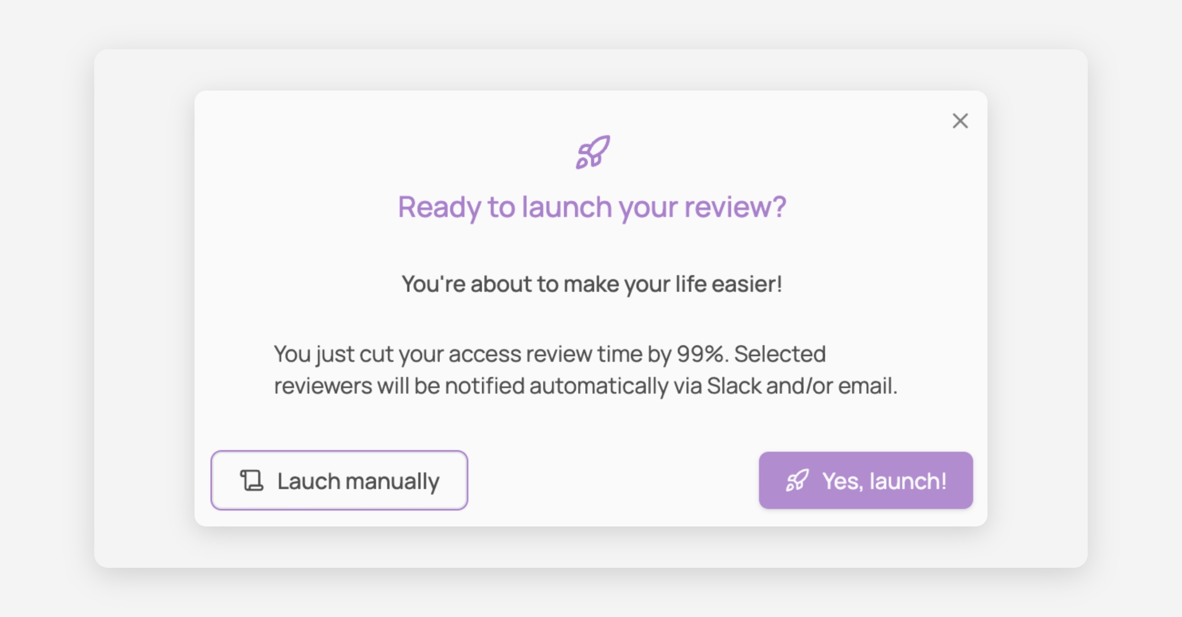 How to set up an access review - Corma Docs