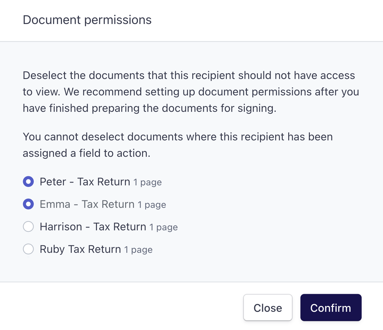 Document Permissions - Annature Docs
