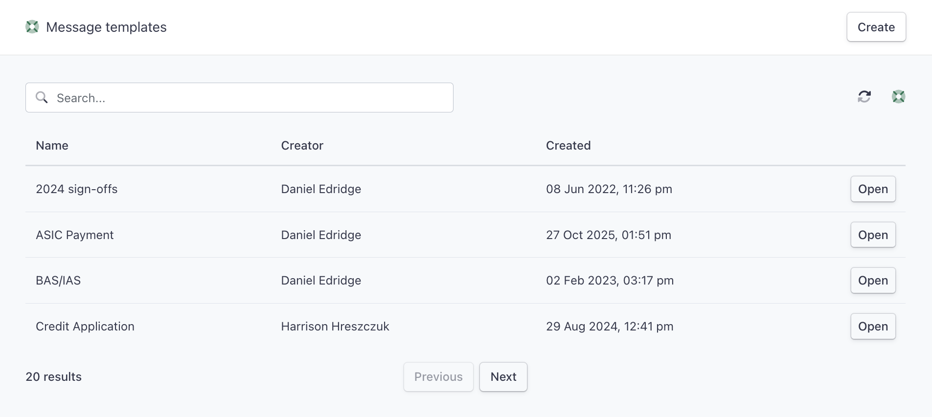 Message templates - Annature Docs