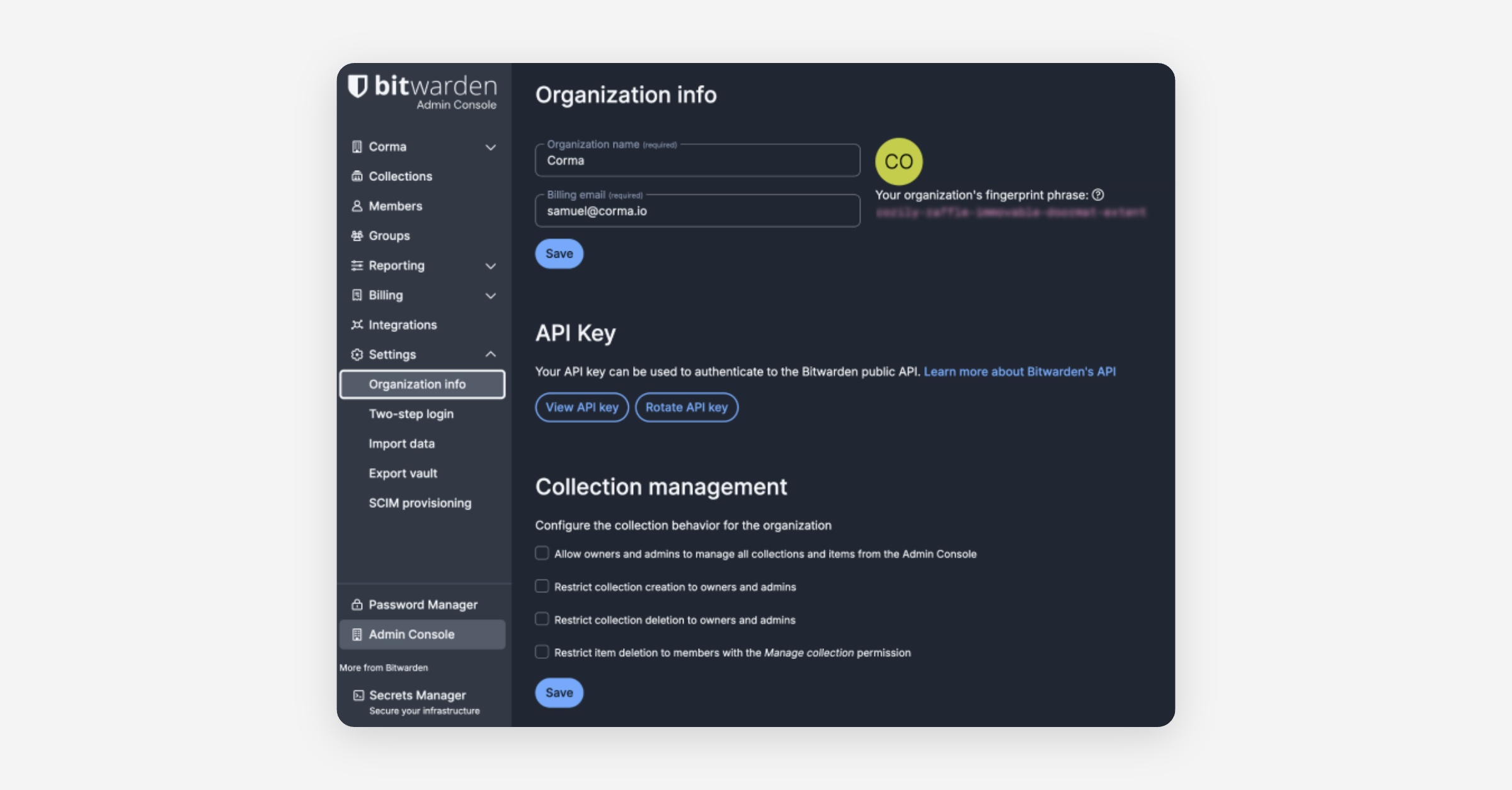 Bitwarden - Corma Docs