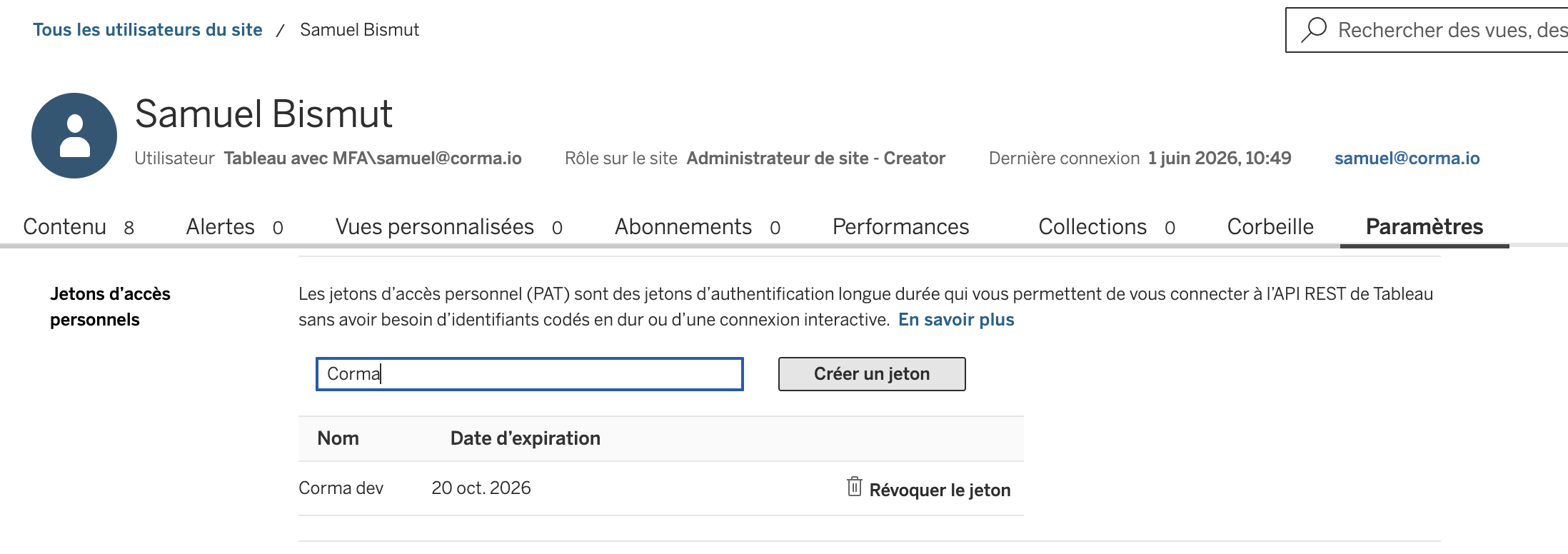 Tableau - Corma Docs