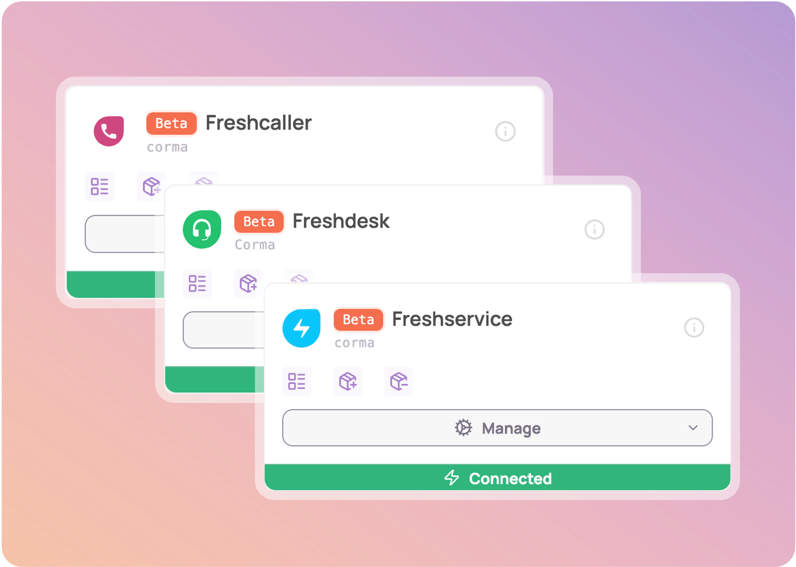 Freshservice, Freshdesk, and Freshcaller - Corma Docs