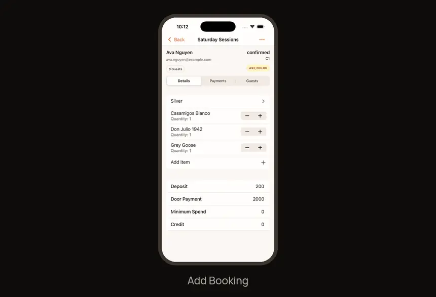 Step 2: Book your guests