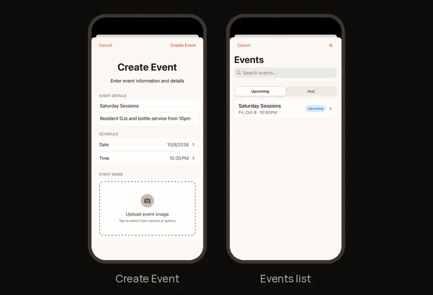 Step 4: Create your first event