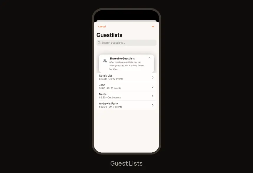 Step 5: Add a guest list or tickets