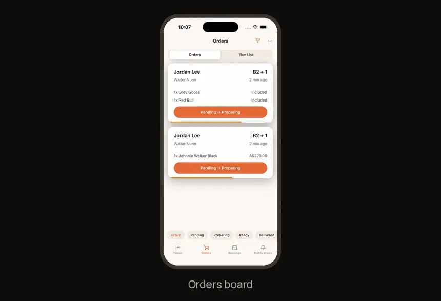 Step 1: Open the Orders board