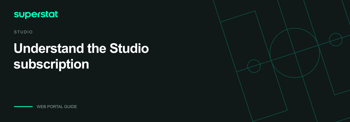 Understand the Studio subscription — Superstat guide