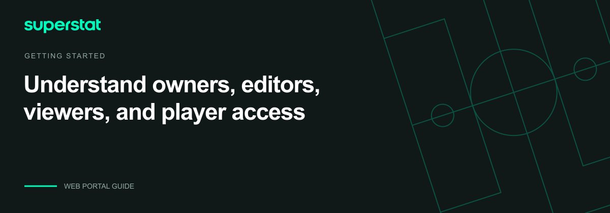 Understand owners, editors, viewers, and player access — Superstat guide