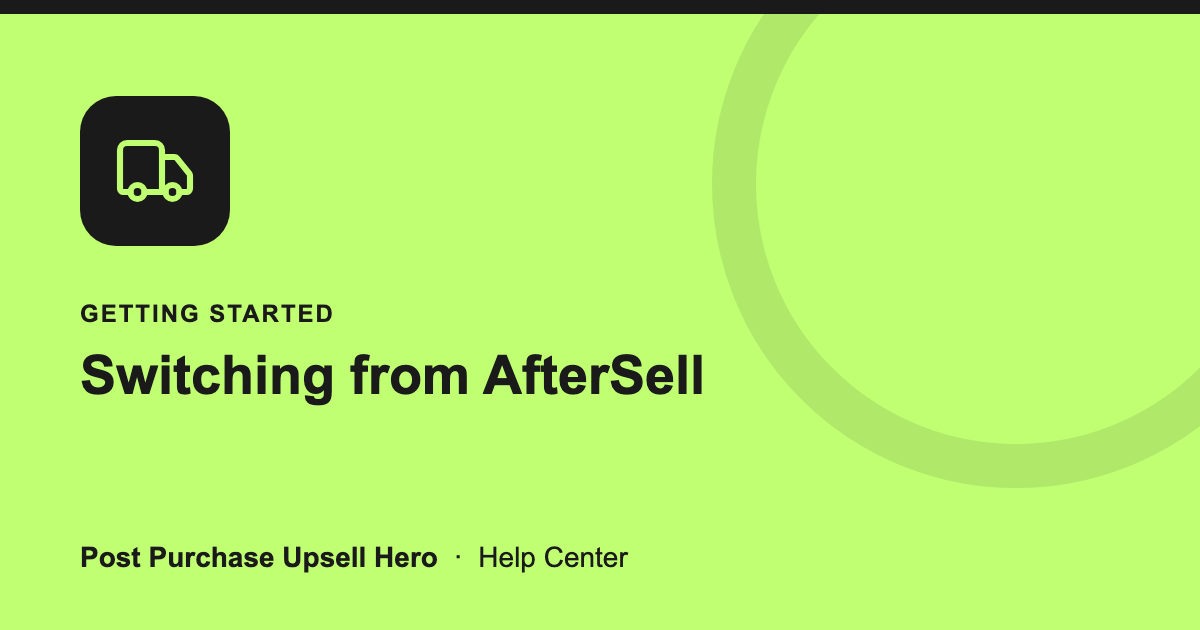 Switching from AfterSell cover