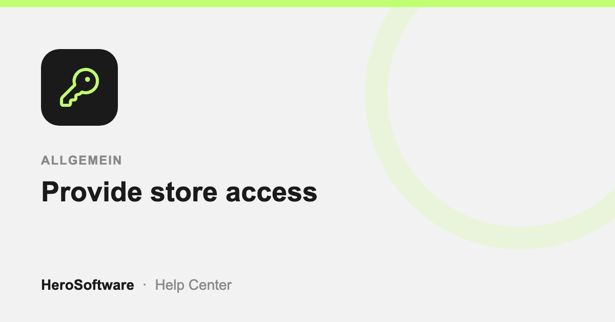 Provide store access cover