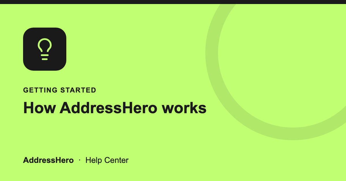 How AddressHero works cover