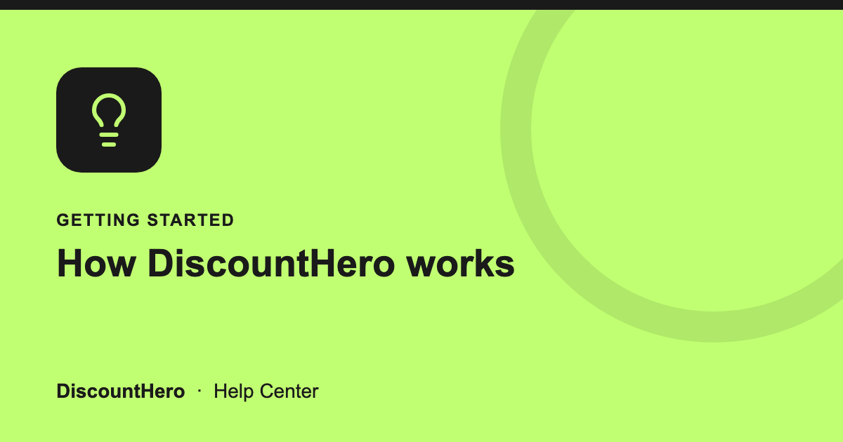 How DiscountHero works cover