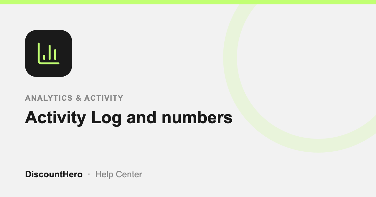 Activity Log and numbers cover